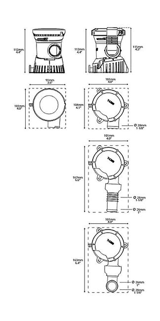 Трюмная помпа tsunami mk2 1200, 12 В
