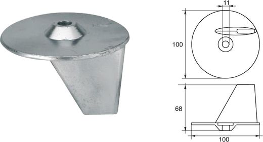 Анод цинковый Polipodio, для Suzuki DT115-140