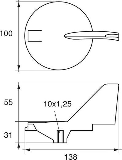 Анод цинковый Yamaha 150/175/200 (киль протектор)