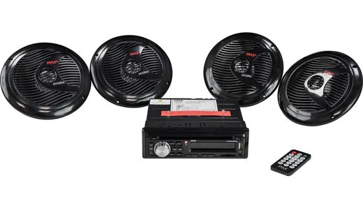 Морская аудиосистема 1DIN PYLE PLCDBT95MRB, комплект