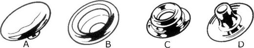 Блочка кнопки "D", нержавеющая сталь, Osculati