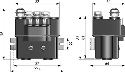 Блок реле лебедки South Pacific 710/800/900/PRO V(C); 200А (соленоид K-200)