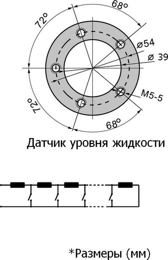 Датчик уровня 390 мм, NMEA2000, нержавеющий