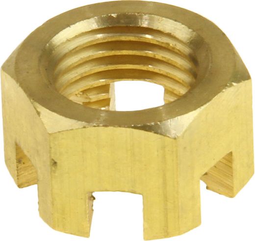 Гайка корончатая М14 на гребной вал Suzuki DT20-30/DF25-30 (19 мм)