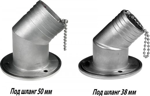 Горловина заливная для бензина, угловая, под шланг 50 мм