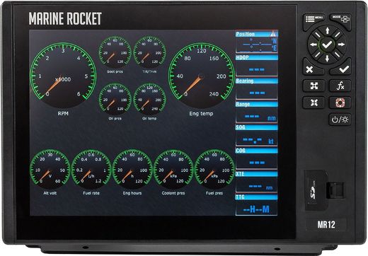 Картплоттер морской 12X c AIS, Marine Rocket