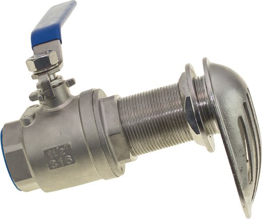 Клапан шаровый 1 1/2" с водозаборником d39mm