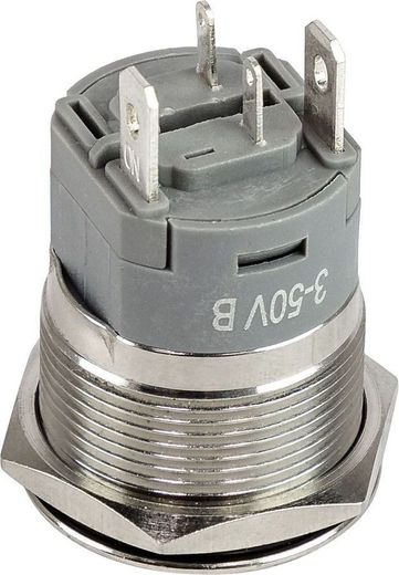 Кнопка без фиксации, подсветка синяя, 12 В, д.22 мм, Marine Rocket
