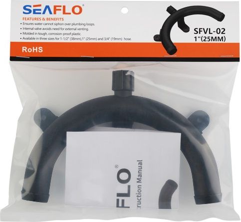 Колено 25 мм пластиковое с вентиляцией, SeaFlo