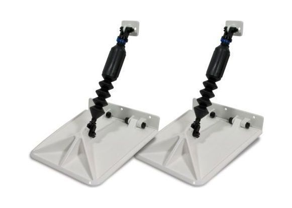 Комплект транцевых плит Nauticus серии SX, цвет белый, размер 9.5"х10"