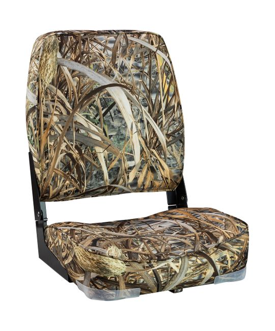 Кресло для катера (яхты) мягкое складное, высокая спинка, цвет камуфляж камыш, Marine Rocket (75127CAMO99-MR)
