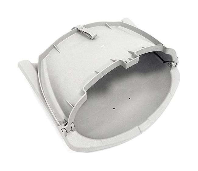 Кресло пластмассовое складное Folding Plastic Boat Seat, серое
