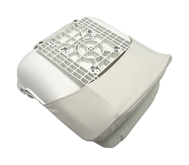 Кресло пластмассовое складное с подложкой All Weather High Back Seat, белое