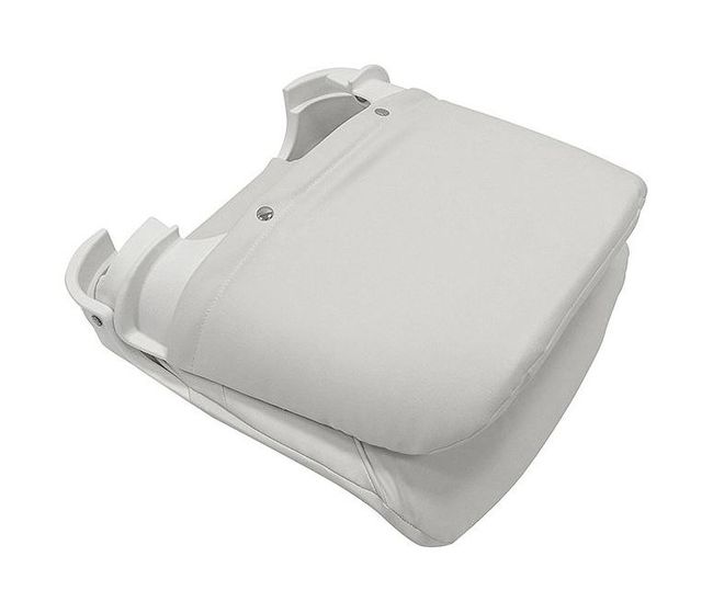 Кресло пластмассовое складное с подложкой All Weather High Back Seat, белое