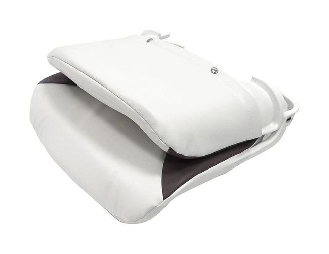 Кресло пластмассовое складное с подложкой Deluxe All Weather Seat, белый/чёрный