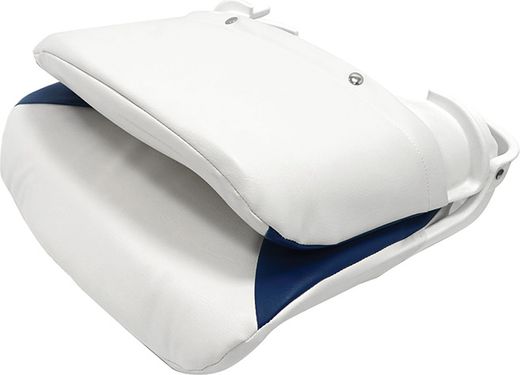 Кресло пластмассовое складное с подложкой Deluxe All Weather Seat, белый/синий
