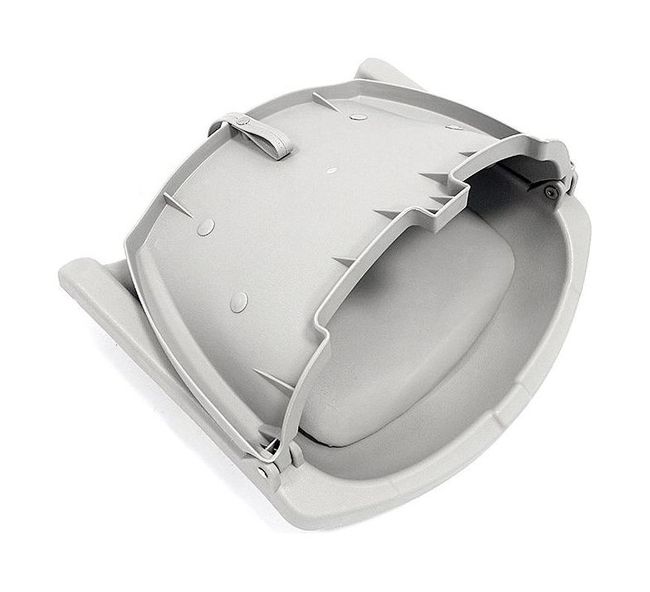 Кресло пластмассовое складное с подложкой Molded Fold-Down Boat Seat, серое