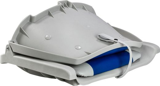 Кресло пластмассовое складное с подложкой Molded Fold-Down Boat Seat,серый/голубой