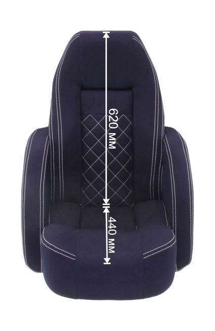 Кресло ROYALITA мягкое, подставка, обивка ткань Markilux темно-синяя