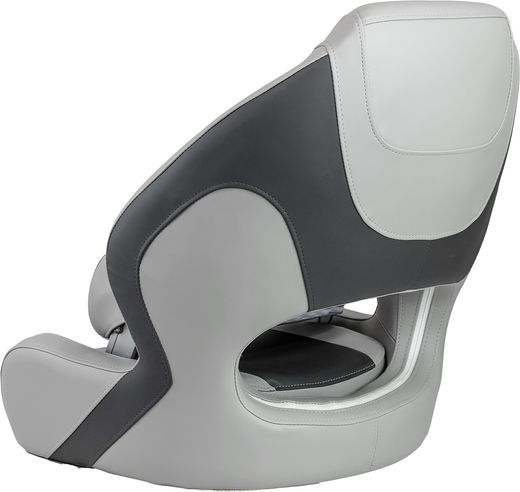 Кресло для катера (яхты) с болстером Delux Sport Flip Up, обивка винил, цвет угольный/серый (MR18003)