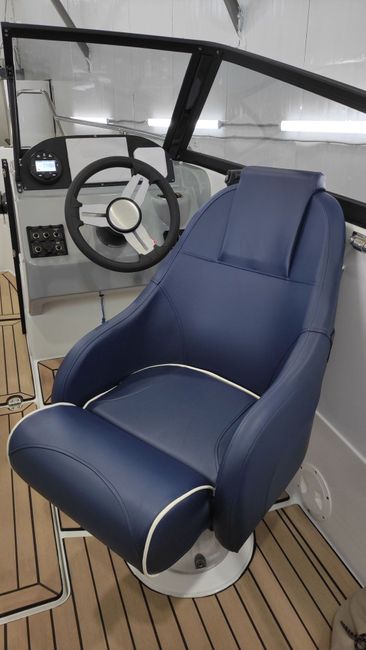 Кресло с болстером Ocean Flip Up, обивка синий винил