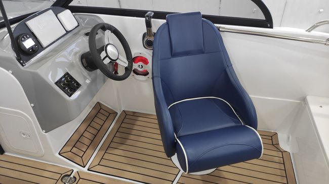Кресло с болстером Ocean Flip Up, обивка синий винил