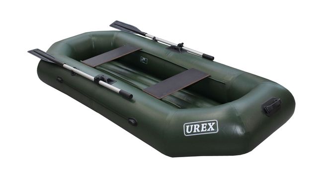 Надувная лодка ПВХ UREX 240У НД, зеленая