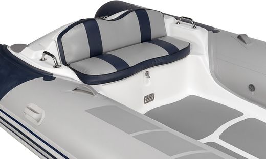 Лодка РИБ (RIB) Адмирал 470, с консолью, светло-серый/синий