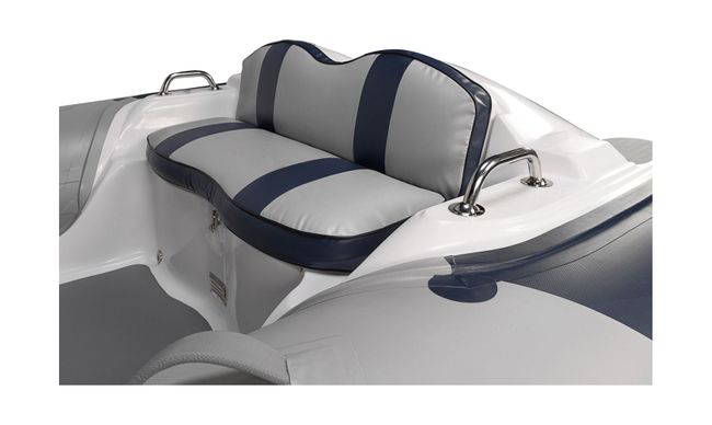 Лодка РИБ (RIB) Адмирал 470, с консолью, светло-серый/синий
