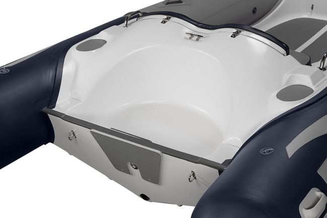 Лодка РИБ (RIB) Адмирал 470, с консолью, светло-серый/синий