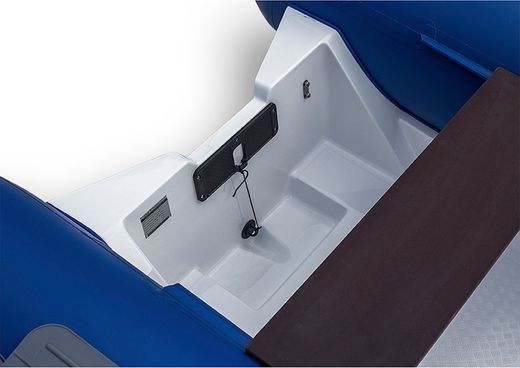 Лодка РИБ (RIB) STEL R-375, светло-серый/графит, накладки на рундук и банки, защита киля, корпус графит