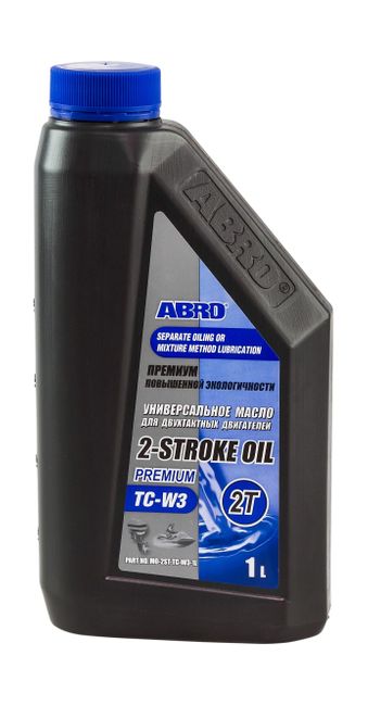 Масло ABRO API TC-W3 Premium 2-х тактное полусинтетика, 1 л