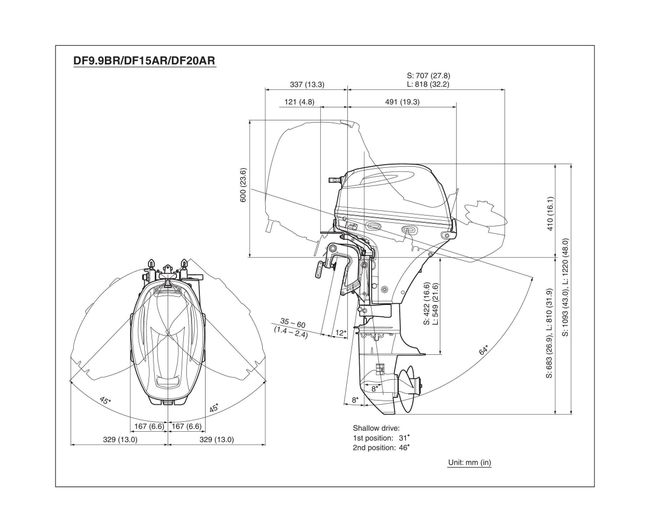 Мотор лодочный Suzuki DF20ARS
