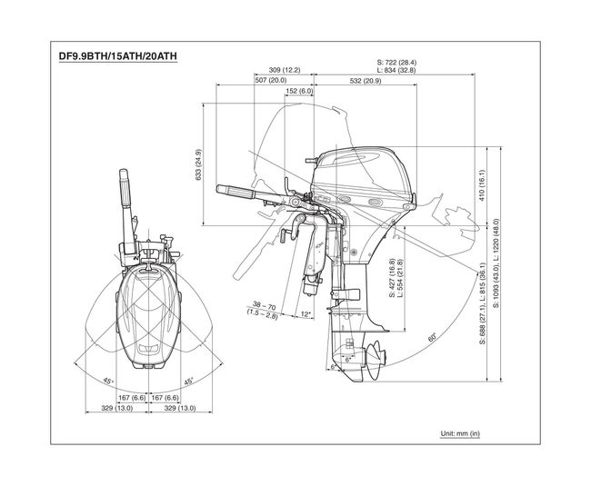 Мотор лодочный Suzuki DF20ATHL