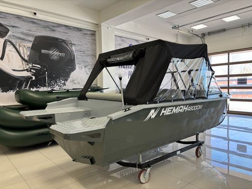 Моторная лодка, Неман 480 DCM FISH, св.серый-серый с Marine Rocket MREF40FEL-T
