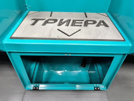 Моторная лодка, Триера 470 FISH, бирюзовый с Marine Rocket MREF60FVEL-T