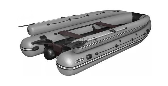 Надувная лодка ПВХ Абакан 430 Jet, фальшборт, камуфляж cifra, SibRiver
