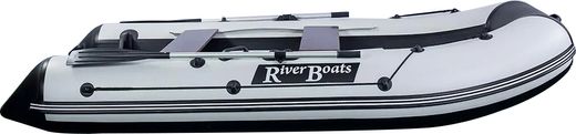 Надувная лодка ПВХ, RiverBoats RB 330 НДНД, черно-серый