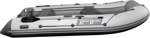 Надувная лодка ПВХ, RiverBoats RB 350 НДНД, серо-оранжевый