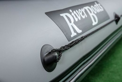 Надувная лодка ПВХ, RiverBoats RB 370 НДНД, ф/б, серо-белый