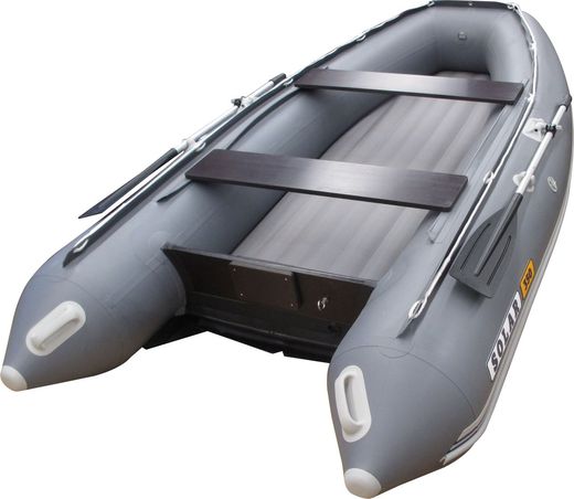 Надувная лодка ПВХ, SOLAR-380 К (Максима), серый