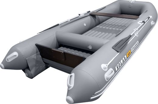 Надувная лодка ПВХ SOLAR-420 Strannik (Оптима), серый