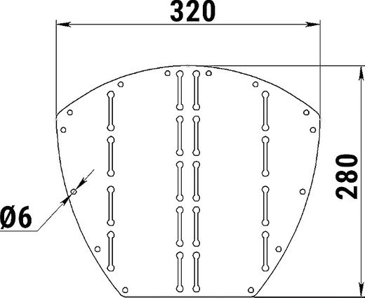 Накладка форштевня 280x320 мм