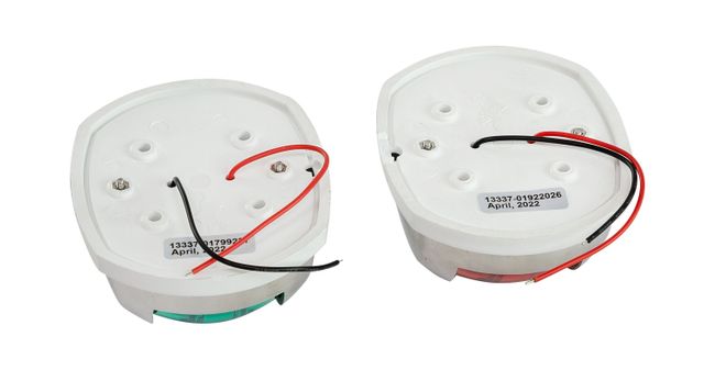 Огни ходовые 89х55 мм комплект (красный, зеленый), LED, нержавеющий корпус