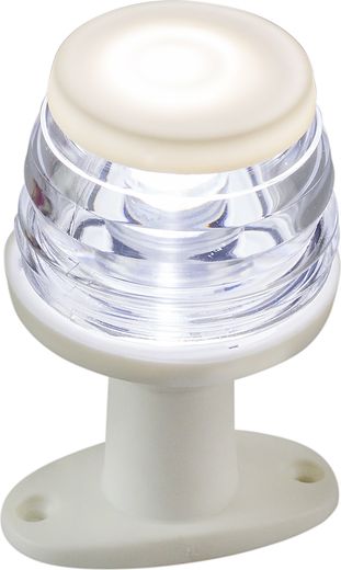 Огонь топовый на стойке 4", белый, пластиковый, 12 В, LED, Ba15d