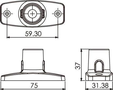 Огонь топовый на стойке 4", светодиодный