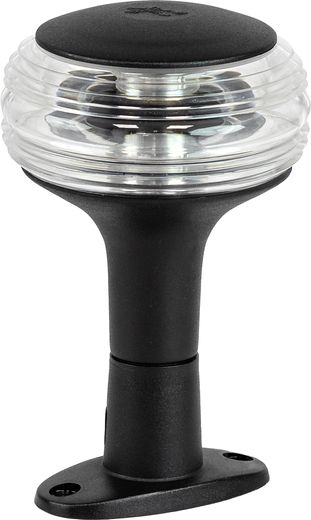 Огонь топовый на стойке 5", черный, 12-24 В, LED, Ba15d