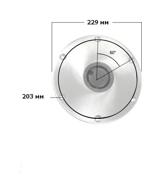 Основание D229 мм/d73 мм, врезное для стоек Plug-in