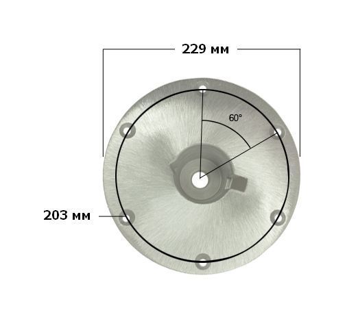 Основание D229 мм врезное для стоек Taper-Lock