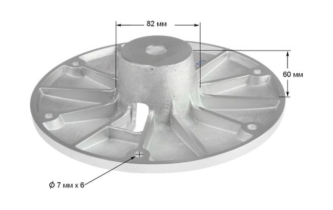 Основание D229 мм врезное для стоек Taper-Lock